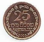 Sri Lanka - 25 Centimos 2005 (Km# 141.2b)