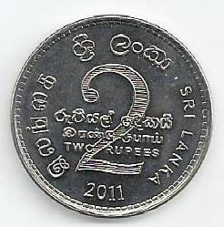 Sri Lanka - 2 Rupias 2011 (Km# 184) Jubileu Platina Força Aerea