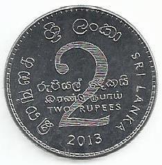 Sri Lanka - 2 Rupias 2013 (Km# 147b)