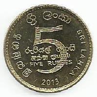 Sri Lanka - 5 Rupias 2013 (Km# 148.2a)