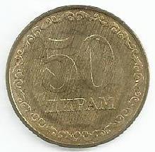 Tajiquistao - 50 Dirham 2019 (Km# ..)