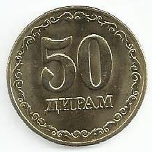 Tajiquistao - 50 Dirham 2022 (Km# 55)