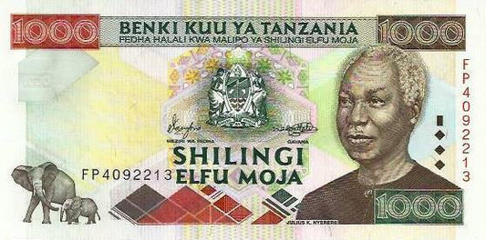 Tanzania - 1000 Shillingi 2000 (# 34a)