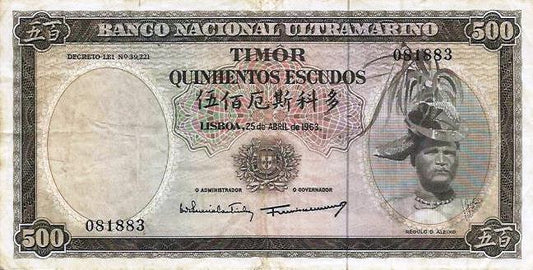 Timor - 500$00 1963 (# 29)