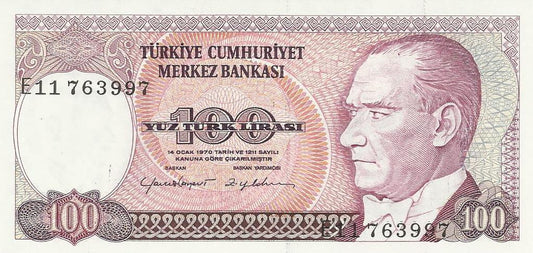 Turquia - 100 Liras 1970 (# 194b)