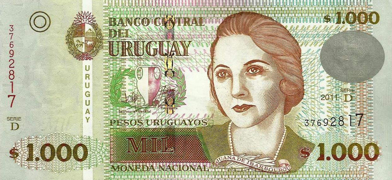 Uruguai - 1000 Pesos 2011 (# 91d)