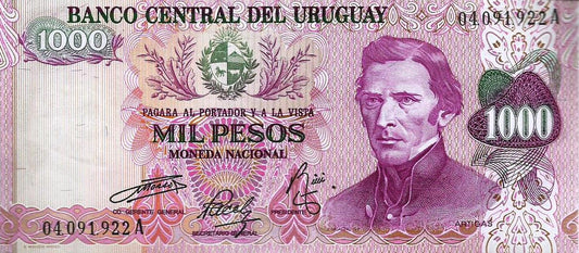 Uruguai - 1000 Pesos 1974 (# 52)