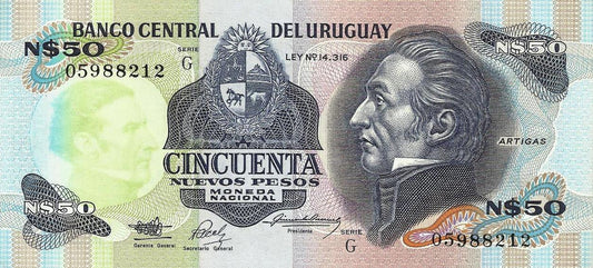 Uruguai - 50 Pesos 1989 (# 61a)