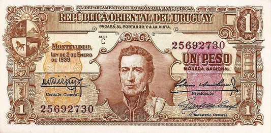 Uruguai - 1 Peso 1939 (# 35)