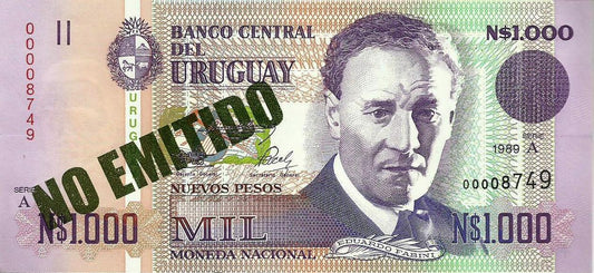 Uruguai - 1000 Pesos 1989 (# 67a)