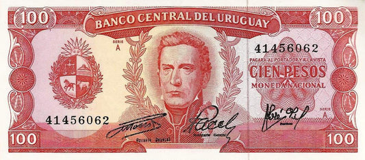 Uruguai - 100 Pesos 1967 (# 47a)