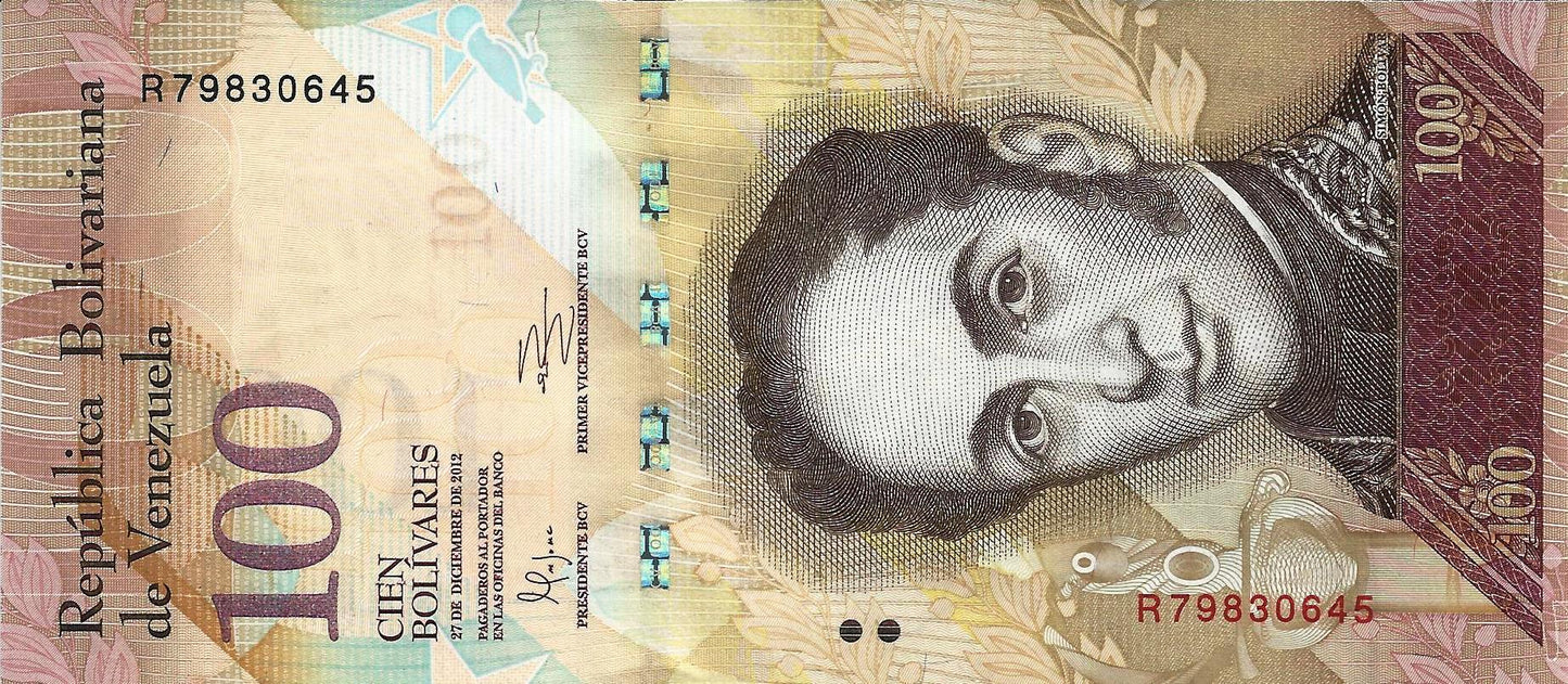 Venezuela - 100 Bolivares 2012 (# 93f)