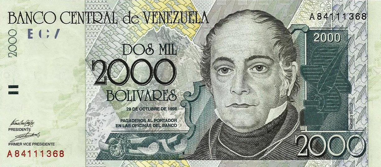Venezuela - 2000 Bolivares 1998 (# 80)