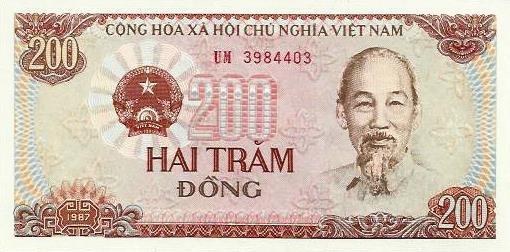 Vietname - 200 Dong 1987 (# 100)