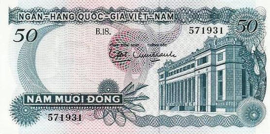 Vietname Sul - 50 Dong 1969 (# 25a)