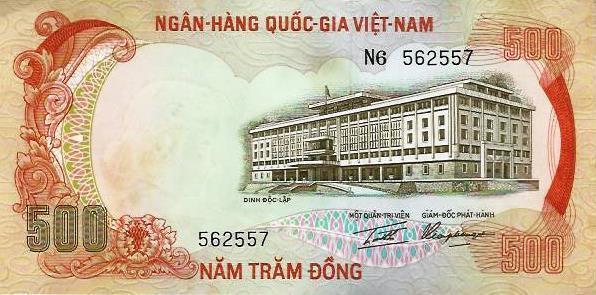 Vietname Sul - 500 Dong 1972 (# 33a)