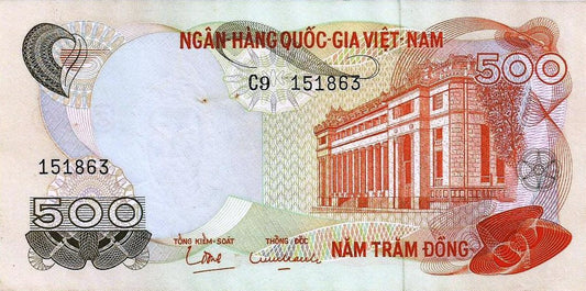 Vietname Sul - 500 Dong 1970 (# 28a)