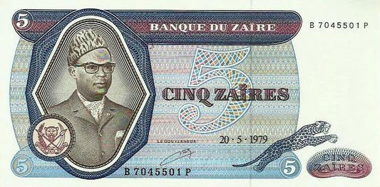 Zaire - 5 Zaires 1979 (# 22a)