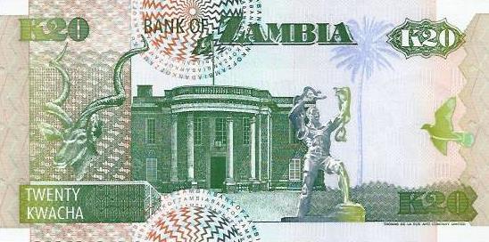 Zambia - 20 Kwacha 1992 (# 36a)