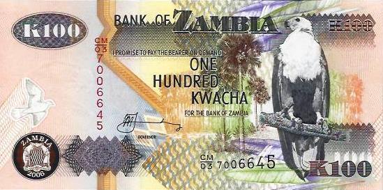 Zambia - 100 Kwacha 2006 (# 38f)