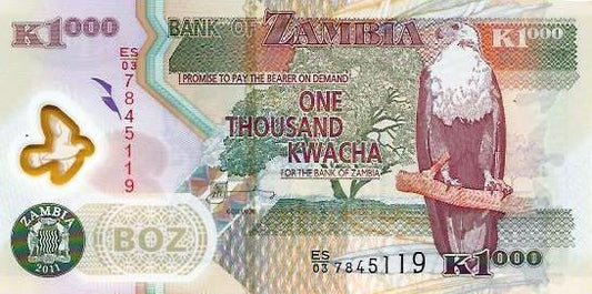 Zambia - 1000 Kwacha 2011 (# 44h)