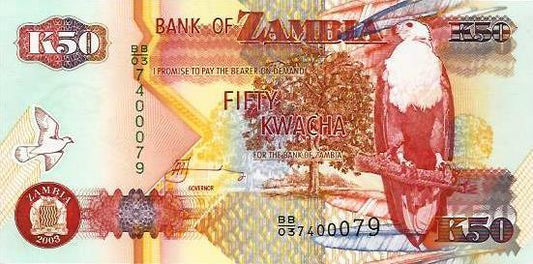 Zambia - 50 Kwacha 2003 (# 37d)