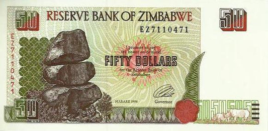 Zimbabwé - 50 Dolares 1994 (# 8)