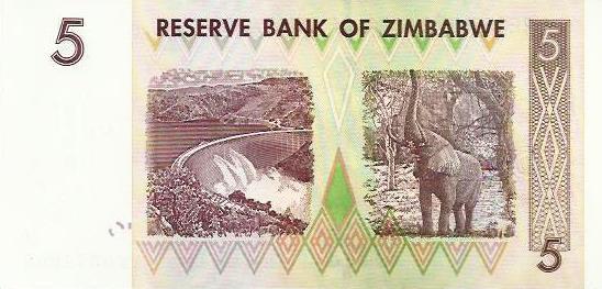 Zimbabwé - 5 Dolares 2007 (# 66)