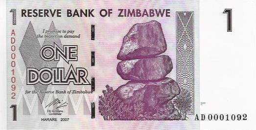 Zimbabwé - 1 Dolar 2007 (# 65)