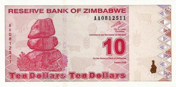 Zimbabwé - 10 Dolares 2009 (# 94)