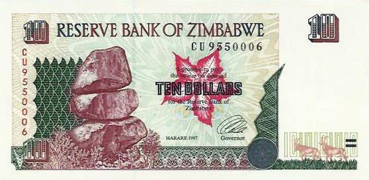 Zimbabwé - 10 Dolares 1997 (# 6)