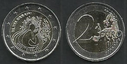 Estonia - 2 Euro 2022 (Km# ..) Ucrania