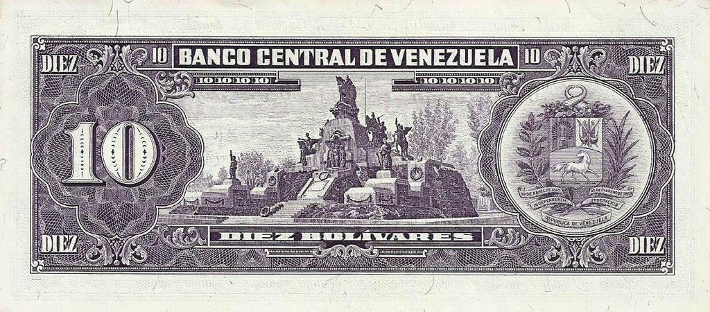 Venezuela - 10 Bolivares 1988 (# 62)